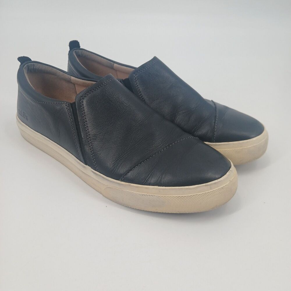 Taos Plim Soul Leather Sneakers Mens 10 Black Casual Comfort Loafers